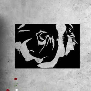 Sticker rose abstraite