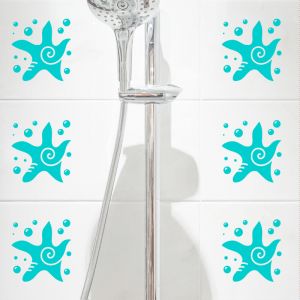 Sticker pour carrelage &Eacute;toile de mer et bulles