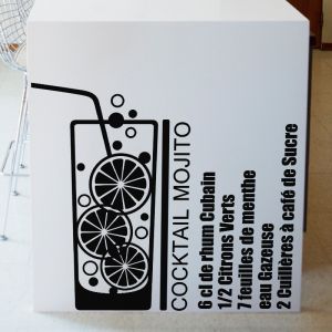 Sticker cuisine recette Cocktail Mojito 6 cl de rhum