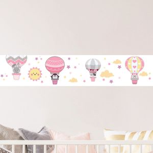 Stickers frise animaux scandinaves en haut dans le ciel