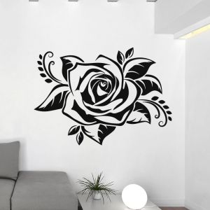 Sticker rose capricieuse