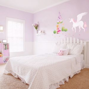 Sticker Princesse, Licorne et Château