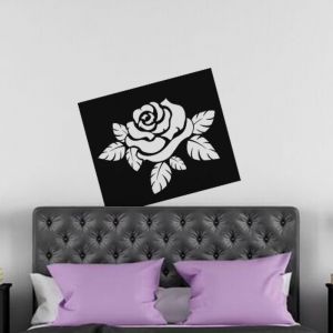 Sticker Rose dans un carr&eacute;e