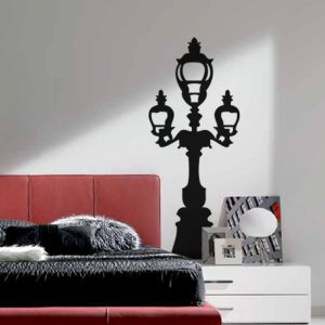 Sticker Poteau &agrave; triple luminaire