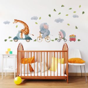 Stickers girafes et les animaux sur la route