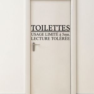 Sticker citation Toilettes usage limit&eacute;