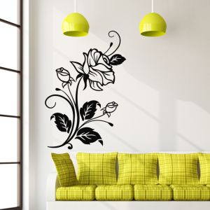 Sticker rose charmeuse