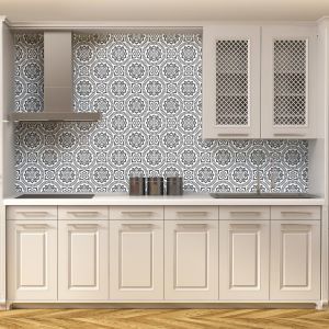 15 stickers carrelages azulejos nuance de gris baroque