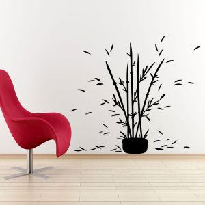 Sticker Bambou planté dans un pot