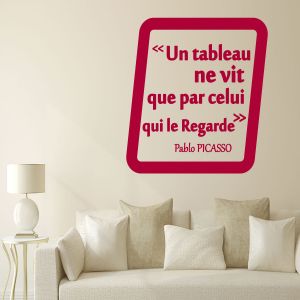 Sticker citation Un tableau - Pablo Picasso