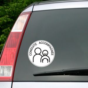Sticker voiture conduite accompagn&eacute;e
