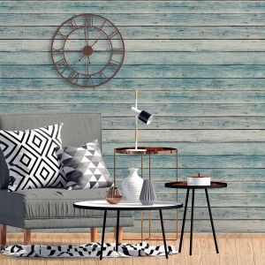 Sticker papier peint bois bord de mer