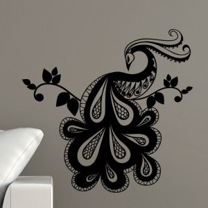 Sticker Le paon dans sa belle robe