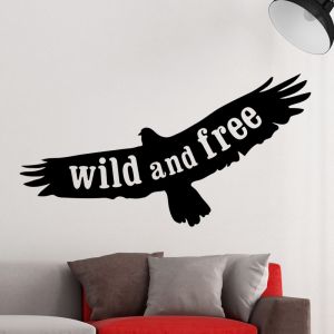 Sticker Wild and free silhouette aigle