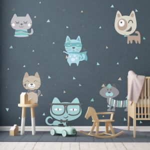 Stickers chats amis heureux