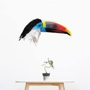 Sticker origami toucan