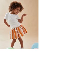 Robe bi-mati&egrave;re &agrave; manches courtes, tricolore