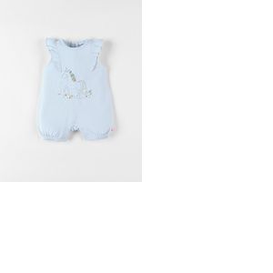 Combishort licorne en jersey, bleu clair