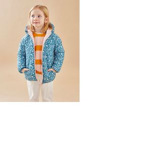 Veste reversible, rose clair/bleu canard