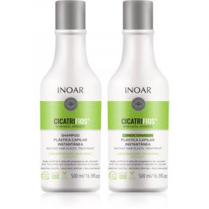 INOAR CicatriFios ensemble pour cheveux abîmés et fragiles 2x500 ml