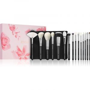 ZOEVA The Artists Brush Set Silver Kit de pinceaux avec pochette 1 pcs