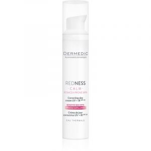 Dermedic Redness Calm cr&egrave;me correctrice pour peaux sensibles et rougies SPF 20 40 ml