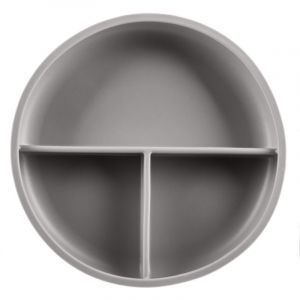 Zopa Silicone Divided Plate assiette &agrave; compartiments avec ventouse Dove Grey 1 pcs