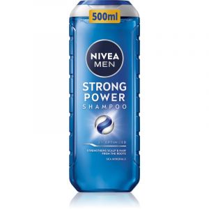NIVEA MEN Strong Power shampoing pour stimuler la repousse des cheveux et renforcer les racines 500 ml