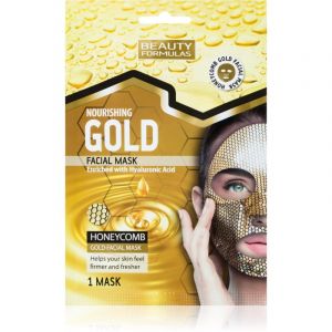 Beauty Formulas Gold masque nourrissant en tissu à l'acide hyaluronique 1 pcs