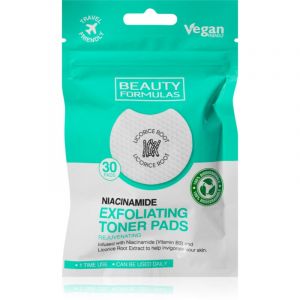 Beauty Formulas Niacinamide cotons d&eacute;maquillants pour un visage parfait 30 pcs