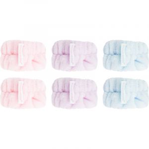 Brushworks Pastel Microfibre Wrist Wash Bands bracelets absorbants pour le lavage du visage 6 pcs