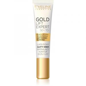 Eveline Cosmetics Gold Lift Expert cr&egrave;me lissante contour des yeux et l&egrave;vres 15 ml