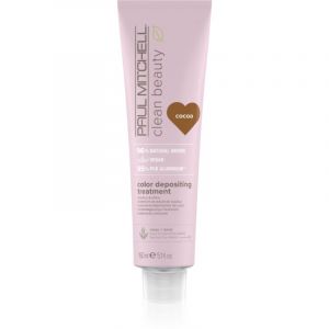 Paul Mitchell Clean Beauty Color Depositing Treatment masque nourrissant pour cheveux color&eacute;s teinte Cocoa 150 ml