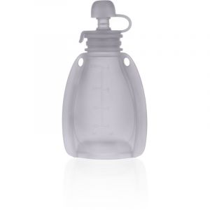 Zopa Silicone Refillable Baby Food Pouch gourde compote 0 m+ Transparent Grey 120 ml