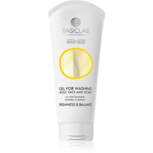 BasicLab Dermocosmetics Masculis gel de douche visage, corps et cheveux 100 ml