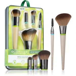 EcoTools Interchangeables&trade; Daily Essentials kit de pinceaux avec &eacute;tui 5 pcs
