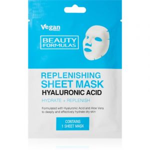 Beauty Formulas Hyaluronic Acid masque nourrissant en tissu 1 pcs