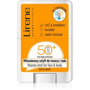 Lirene Vitamin Stick For Face&Body soin local protection solaire visage et corps SPF 50 15 g