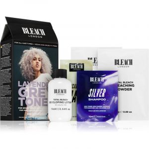 Bleach London Toner Kit coloration semi-permanente pour cheveux pour cheveux blonds teinte Lavender Grey 1 pcs