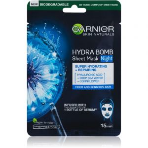 Garnier Skin Naturals Hydra Bomb masque nourrissant en tissu pour la nuit 28 g