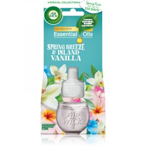 Air Wick Spring Fresh Spring Breeze & Island Vanilla diffuseur électrique de parfum d'ambiance recharge 19 ml