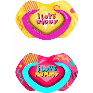 Canpol babies Neon Love A 0-6m tétine Pink 2 pcs