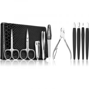 DuKaS Premium Line Solingen 252 kit manucure + trousse en cuir Black