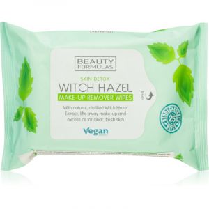 Beauty Formulas Witch Hazel lingettes nettoyantes et d&eacute;maquillantes 25 pcs