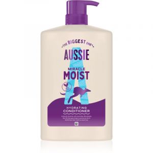 Aussie Miracle Moist après-shampoing hydratant pour cheveux secs et abîmés 1000 ml