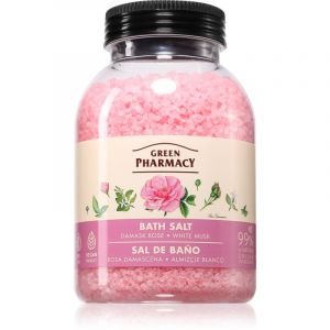 Green Pharmacy Damask Rose & White Musk Bath Salt sel de bain relaxant 1000 g