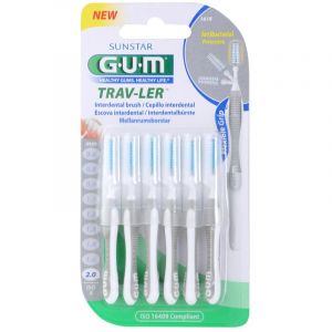 G.U.M Trav-Ler Interdental brossettes interdentaires 2,0 mm 6 pcs