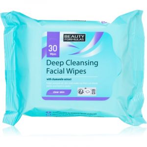 Beauty Formulas Clear Skin Deep Cleansing lingettes nettoyantes pour peaux grasses et &agrave; probl&egrave;mes 30 pcs