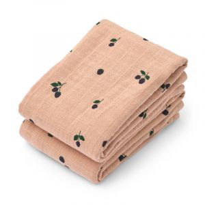 2 Langes en coton bio - Cerises - Liewood