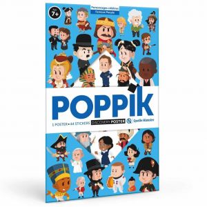 POPPIK Poster stickers Personnages c&eacute;l&egrave;bres | d&egrave;s 7 ans | activit&eacute; cr&eacute;ative apaisante | jeu &eacute;ducatif